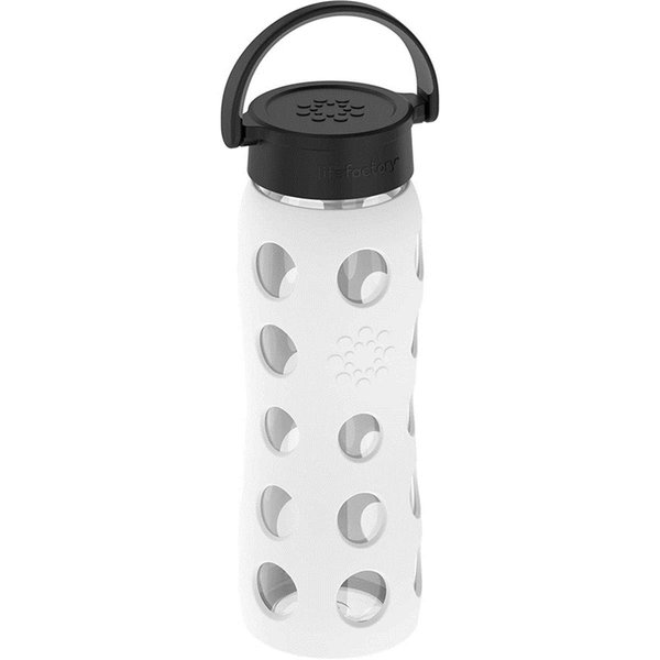 Comida 16 oz White BPA Free Hydration Bottle with Smart Lid CO2515140